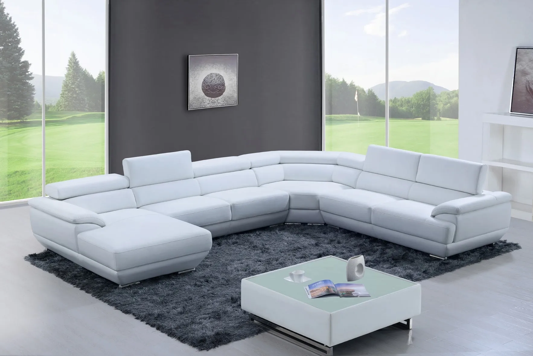430 Sectional Pure White