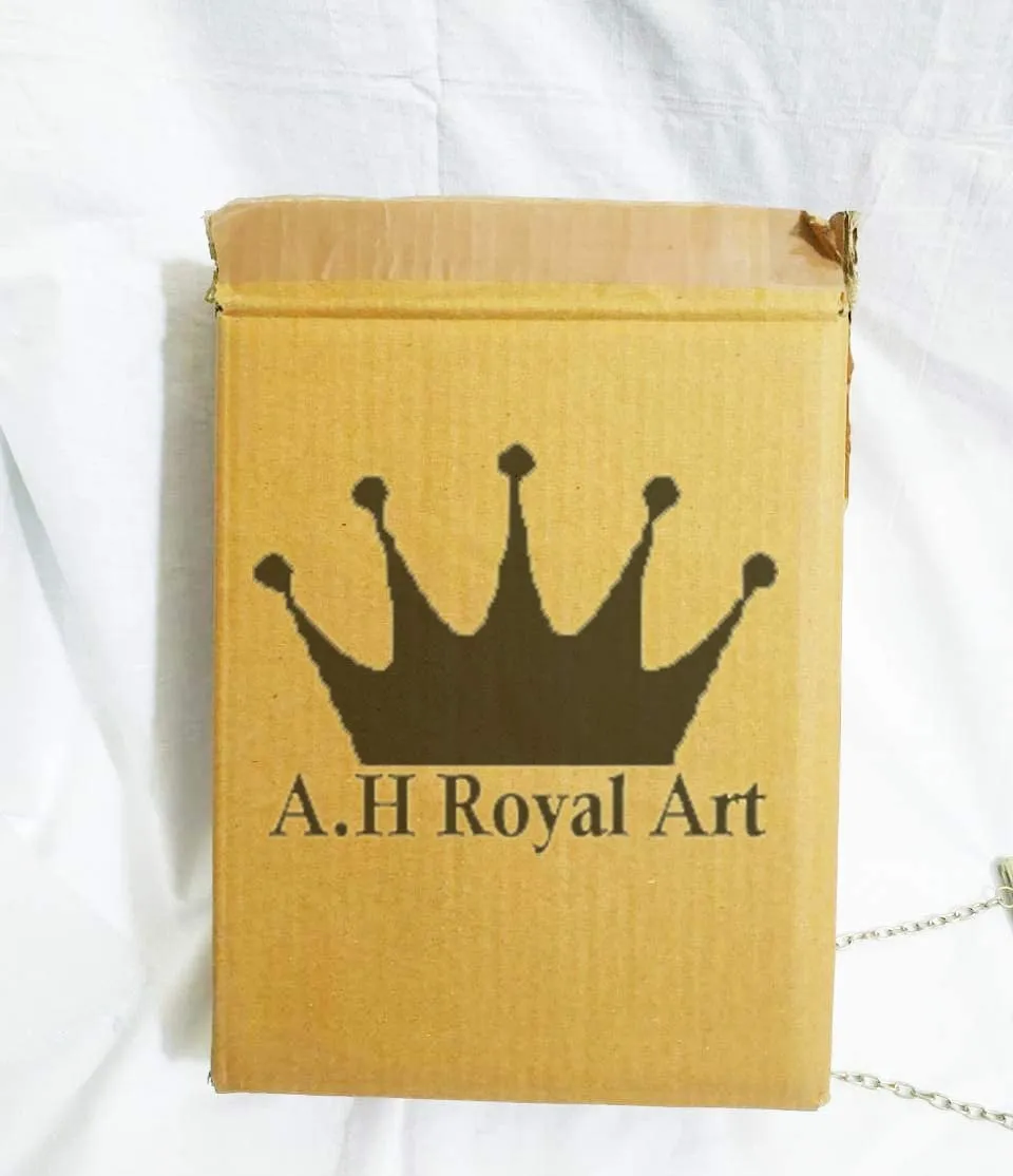 A.H Royal Art Decorative Glass & Brass Folding Table Top Photo Frame (5x7 inch, Golden)