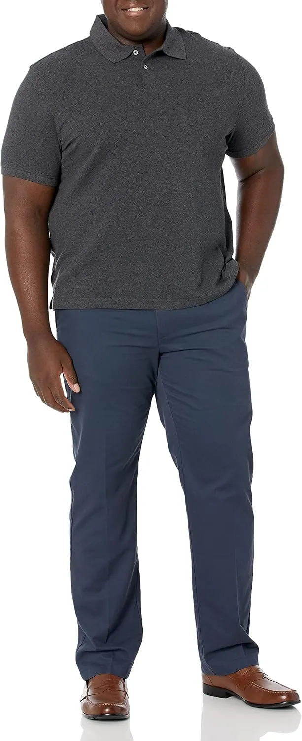 Amazon Essentials Men's Polo Shirts Short Sleeve, Slim-Fit Cotton Pique
