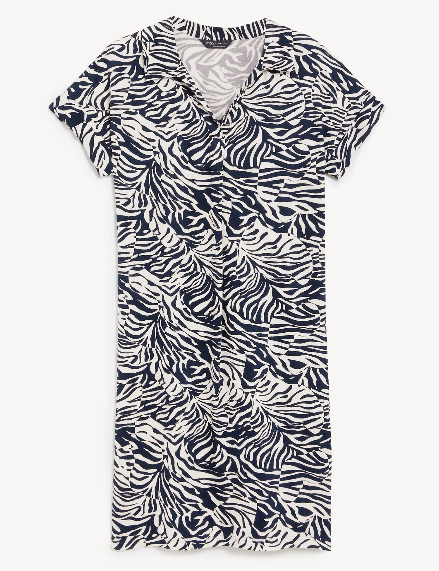 Animal Print V-Neck Knee Length Shift Dress