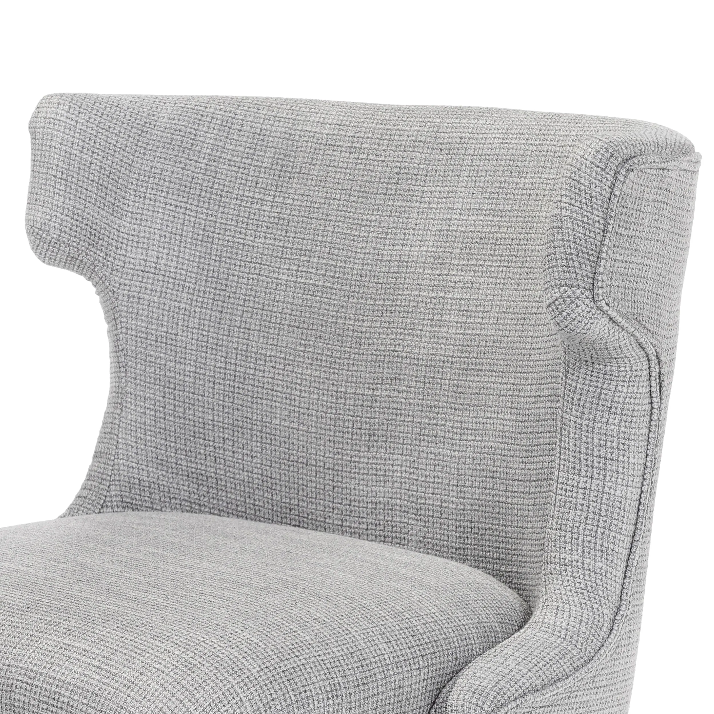 Ayles Chic Gray Low Wingback Swivel Office Chair