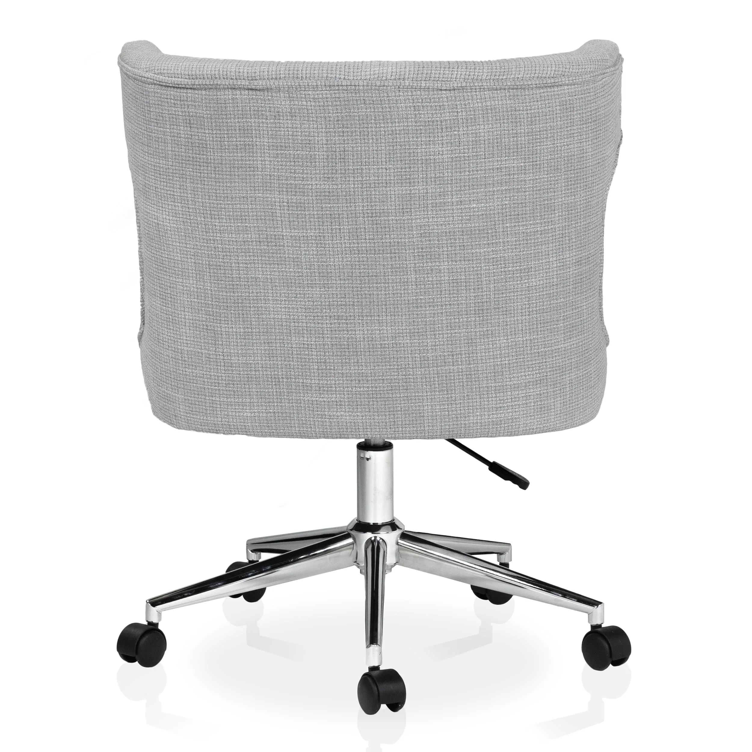 Ayles Chic Gray Low Wingback Swivel Office Chair