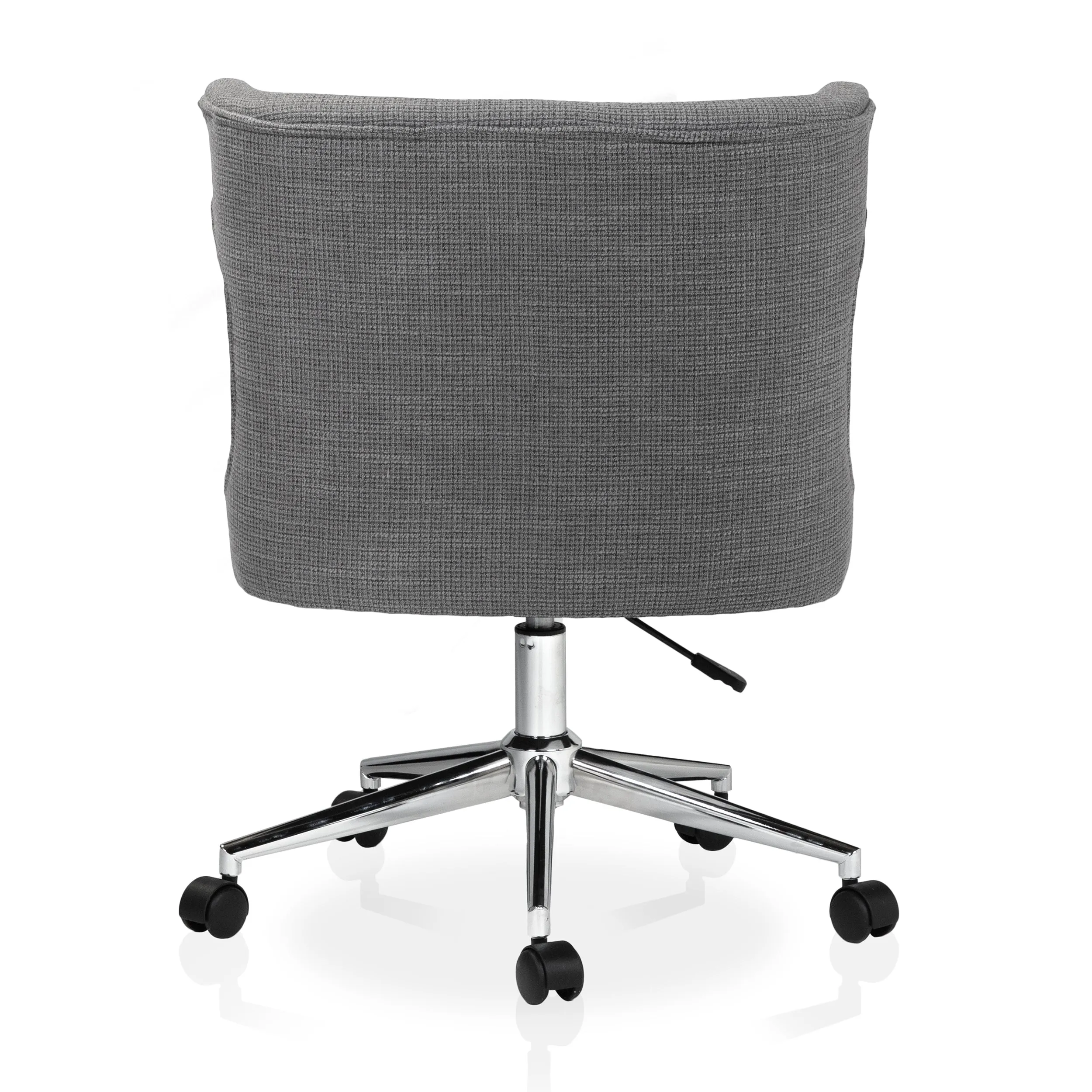 Ayles Chic Gray Low Wingback Swivel Office Chair