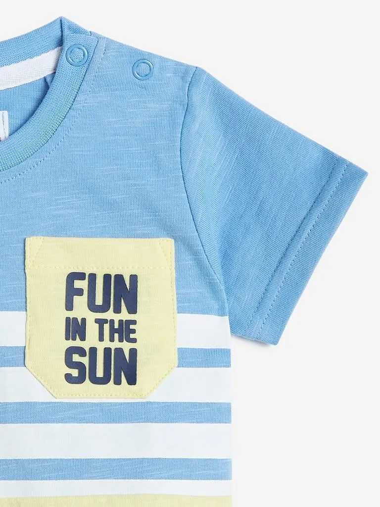 Baby HOP Light Blue Striped T-Shirt