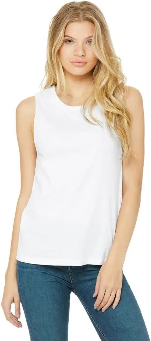 BELLA CANVAS Women's Jersey Muscle Tank. BC6003 S White
