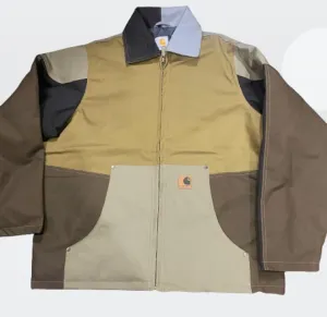 Custom handpick Carhartt style rework patchwork 25 pcs hooded and  25 pcs without hooded