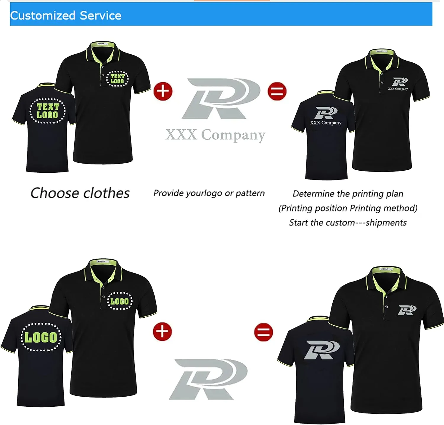 Custom Men's Women's Novelty Polo Shirts Add Your Own Text Logo Design Workwear Personalized Tshirt Teamshirt