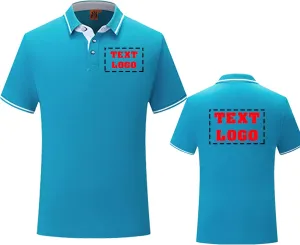 Custom Men's Women's Novelty Polo Shirts Add Your Own Text Logo Design Workwear Personalized Tshirt Teamshirt