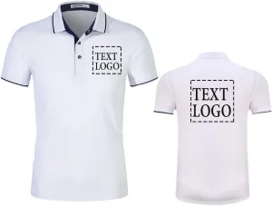 Custom Men's Women's Novelty Polo Shirts Add Your Own Text Logo Design Workwear Personalized Tshirt Teamshirt
