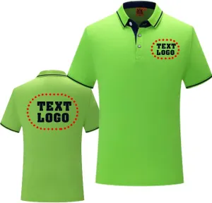 Custom Men's Women's Novelty Polo Shirts Add Your Own Text Logo Design Workwear Personalized Tshirt Teamshirt