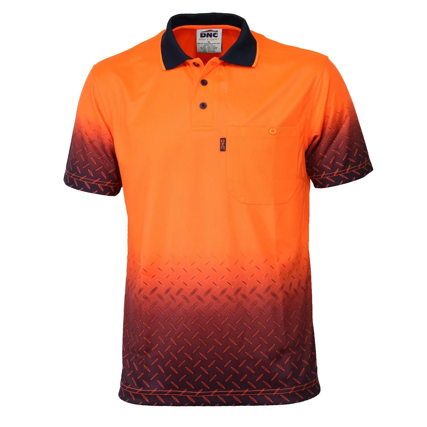 DNC Hi Vis Sublimated Diamond Plate Polo (3552)