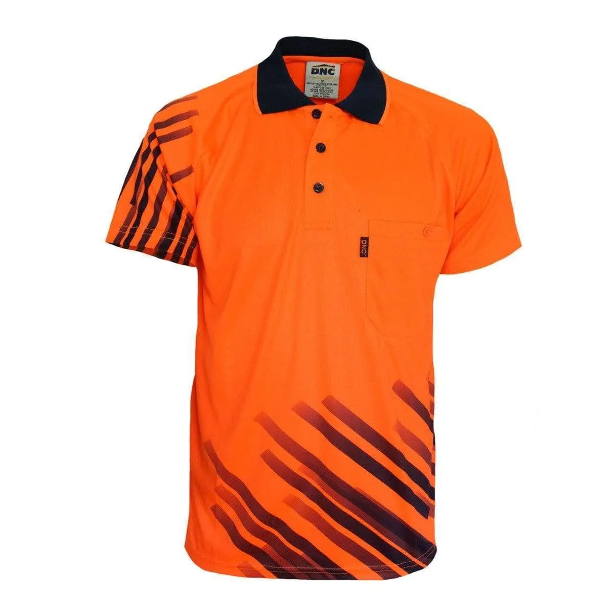 Dnc Workwear Hi-vis Sublimated Stripe Polo - 3565