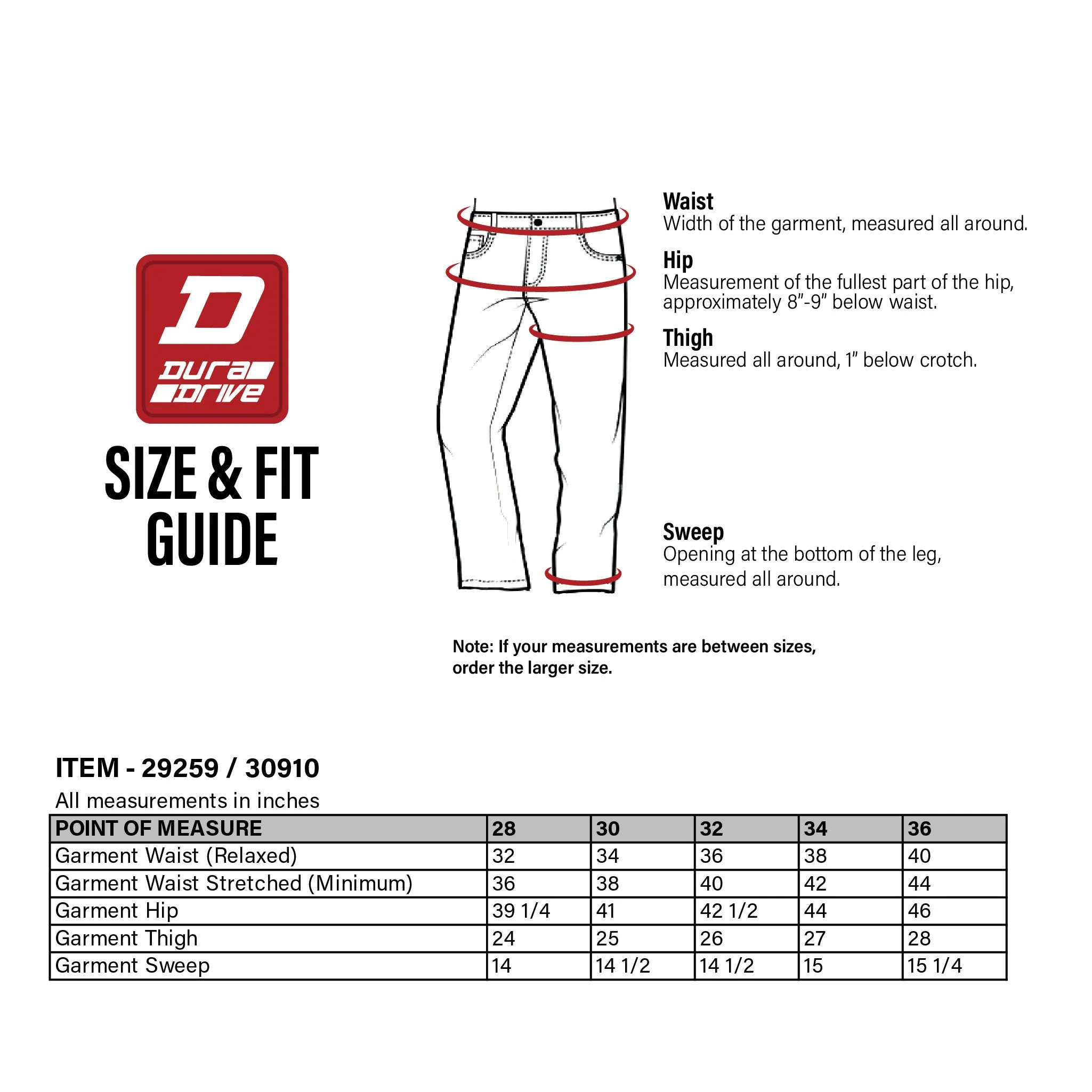 DuraDrive Men's TRILL RED LABEL Water Repellent Slim Cut Utility Work Pants