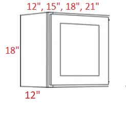 EB22-1818 Elegant Dove Assembled 18x18 Wall Cabinet