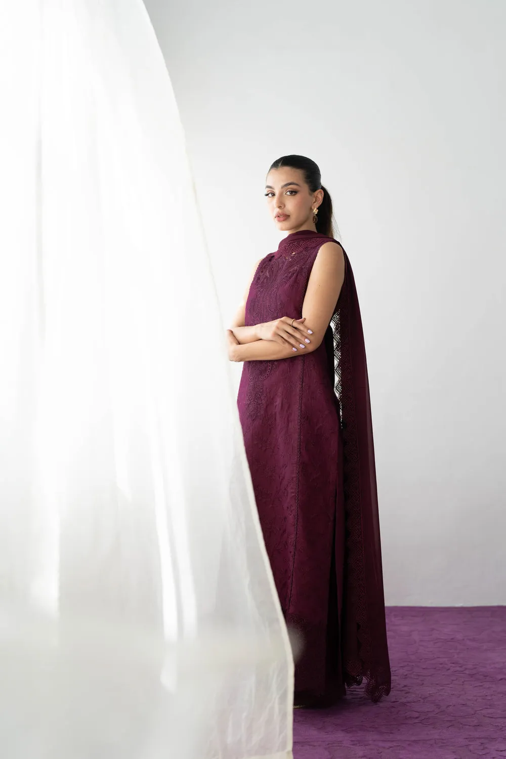 Eid Ul Azha '24 - Deep Plum Nel-24616