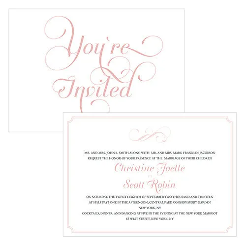 Expressions Invitation Red Text With White Background