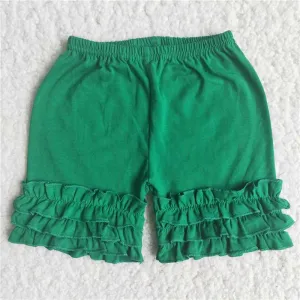 Green Ruffle Shorts