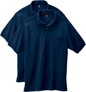 Hanes Men's Short-Sleeve Jersey Pocket Polo (Pack of 2)