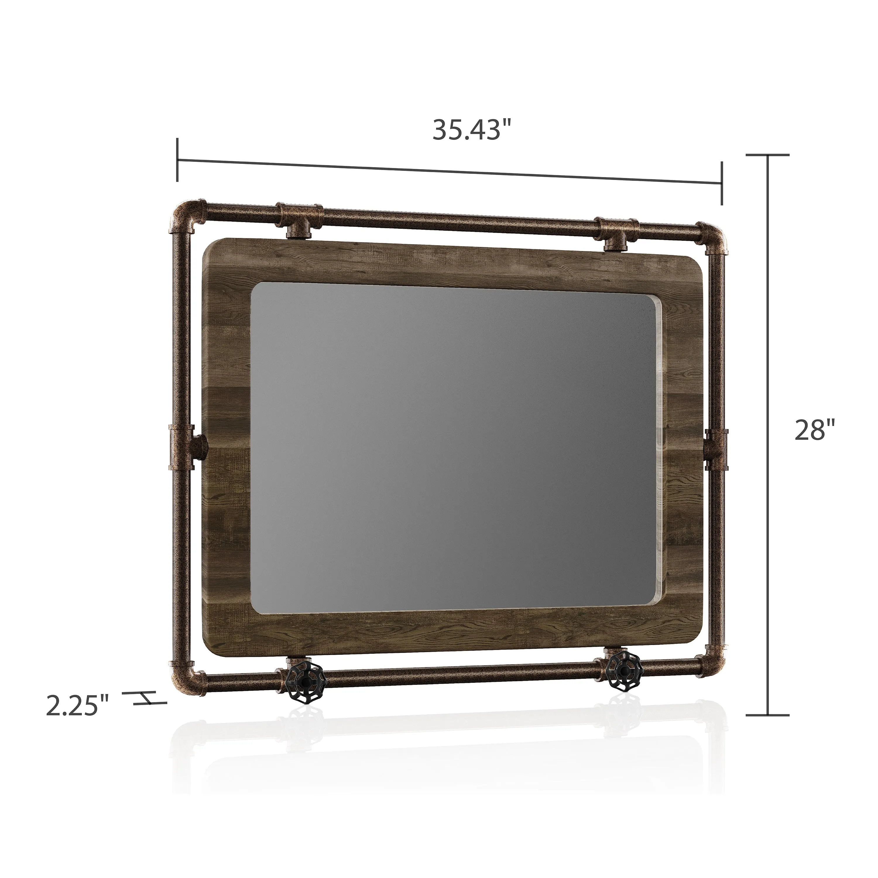 Histon Industrial Accent Wall Mirror