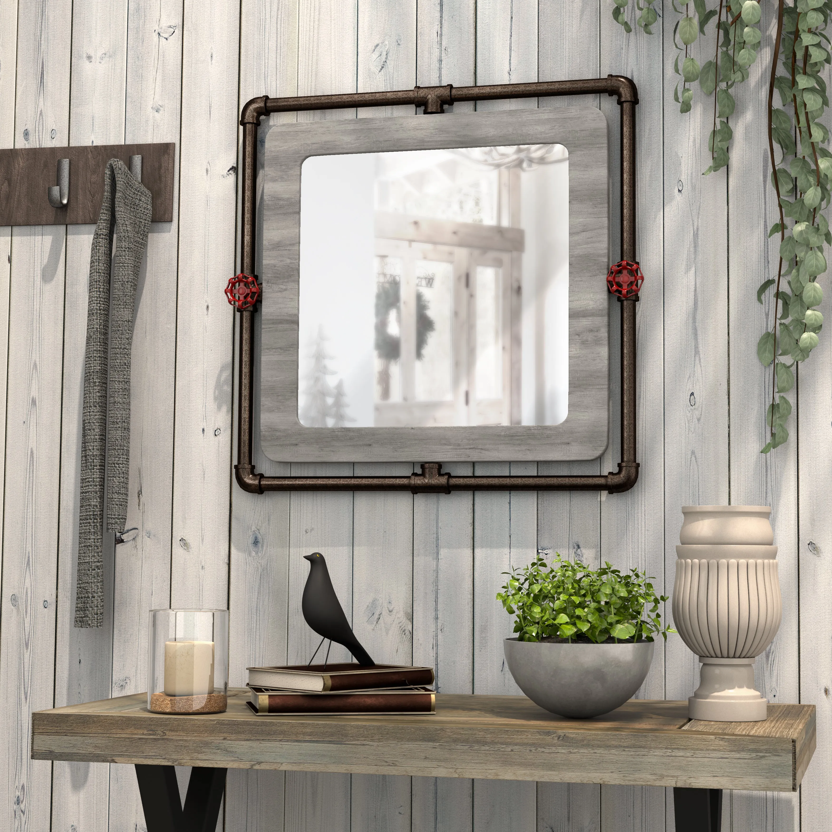 Histon Industrial Accent Wall Mirror