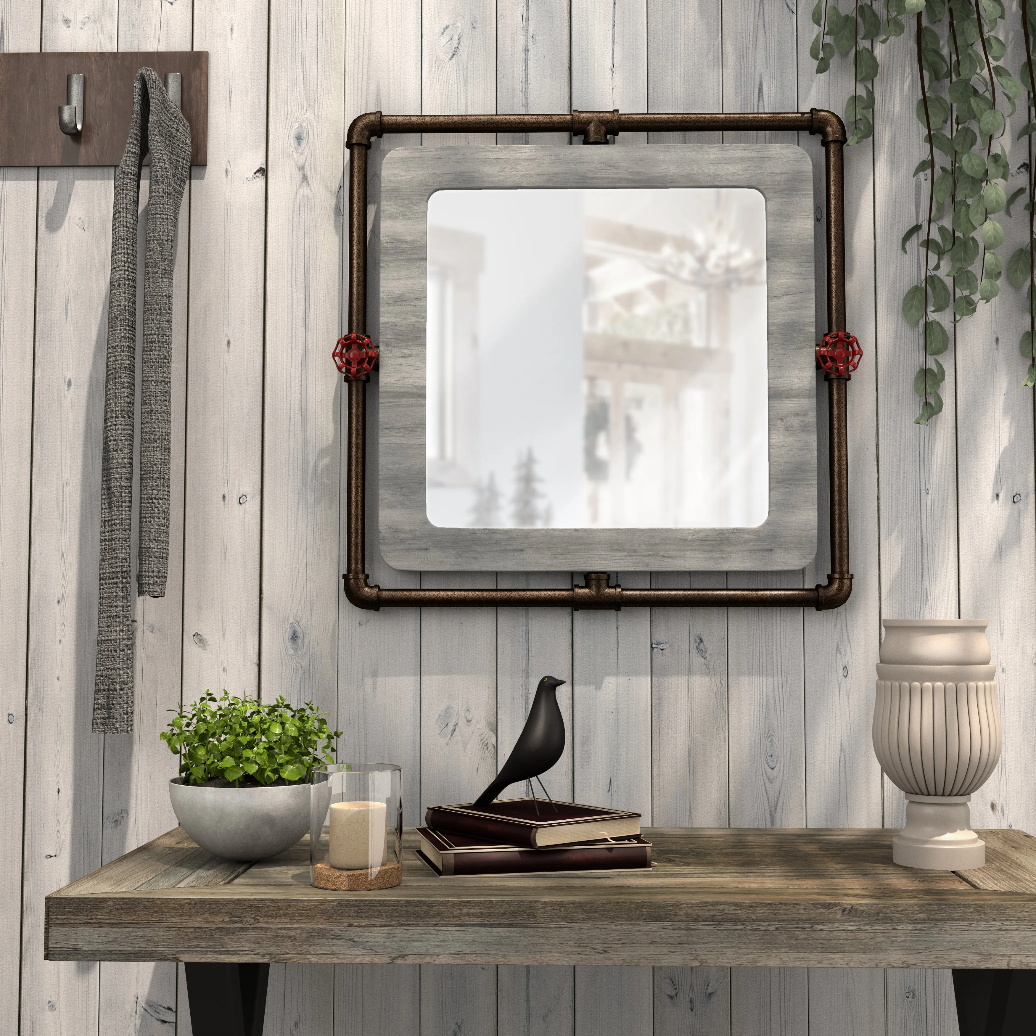 Histon Industrial Accent Wall Mirror