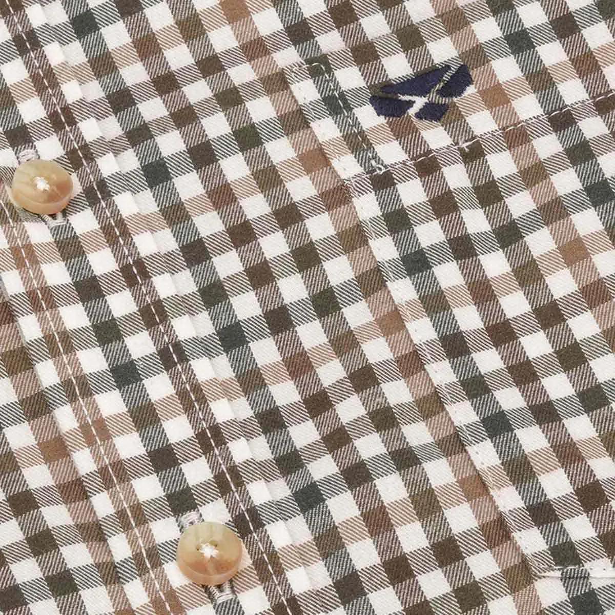 Hoggs of Fife Garvock Cotton Twill Herringbone Check Shirt