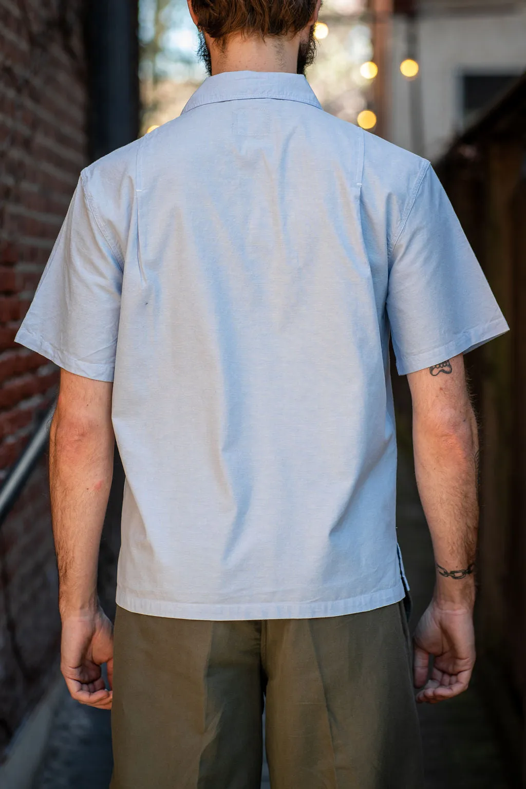 Knickerbocker Service Chambray Shirt - Light Blue