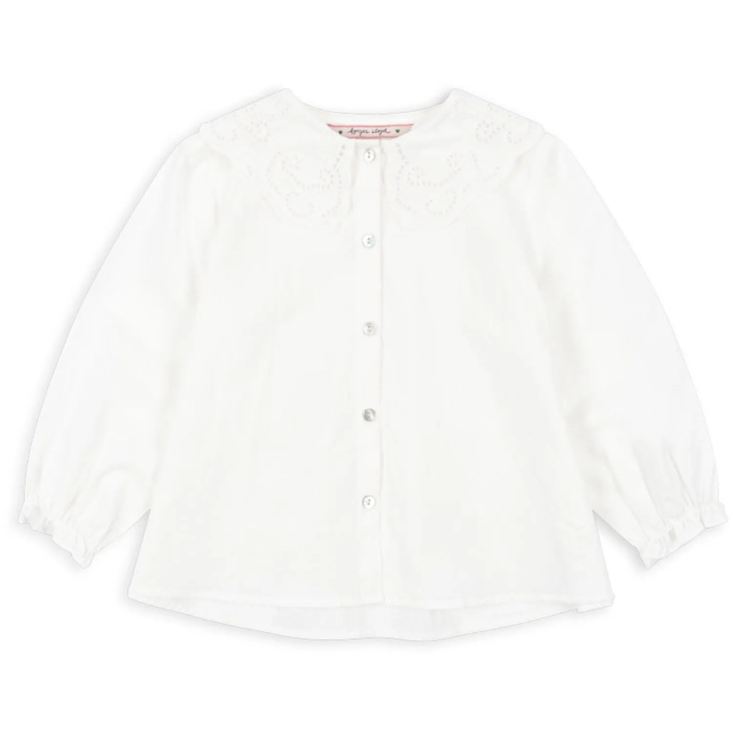 Konges Sløjd Optic White Rilo Collar Shirt Gots