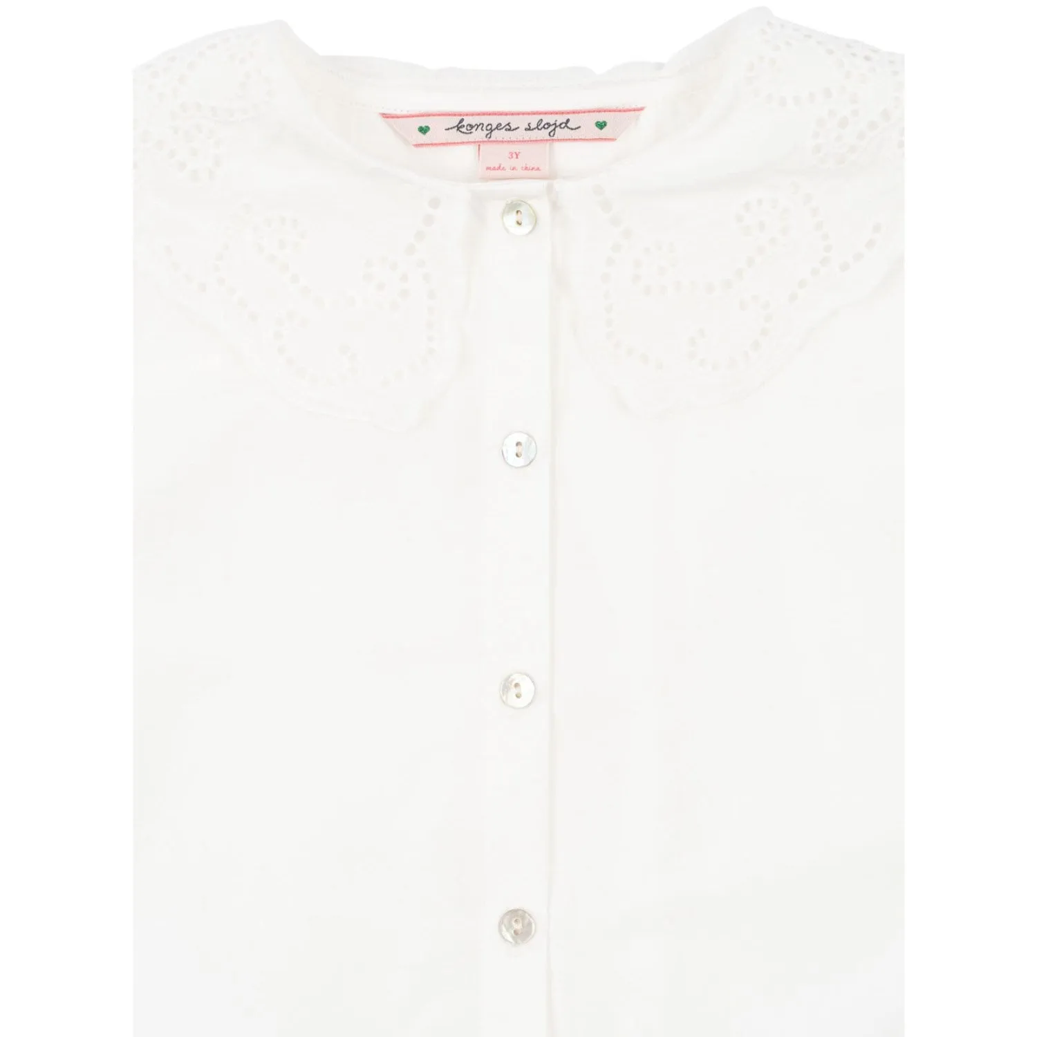 Konges Sløjd Optic White Rilo Collar Shirt Gots