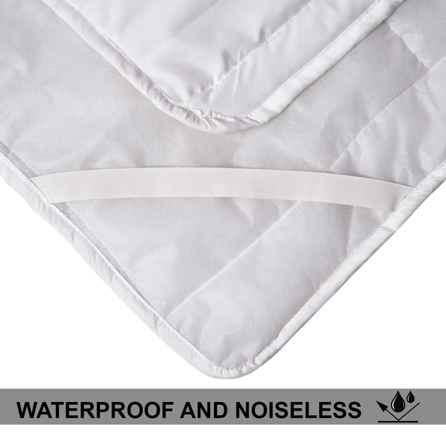 Kuber Industries Mattress Protector|Soft Cotton Breathable Mattress Protector|Waterproof Mattress Protector|Quilted Cover with Elastic Band Straps|60x78 (White)