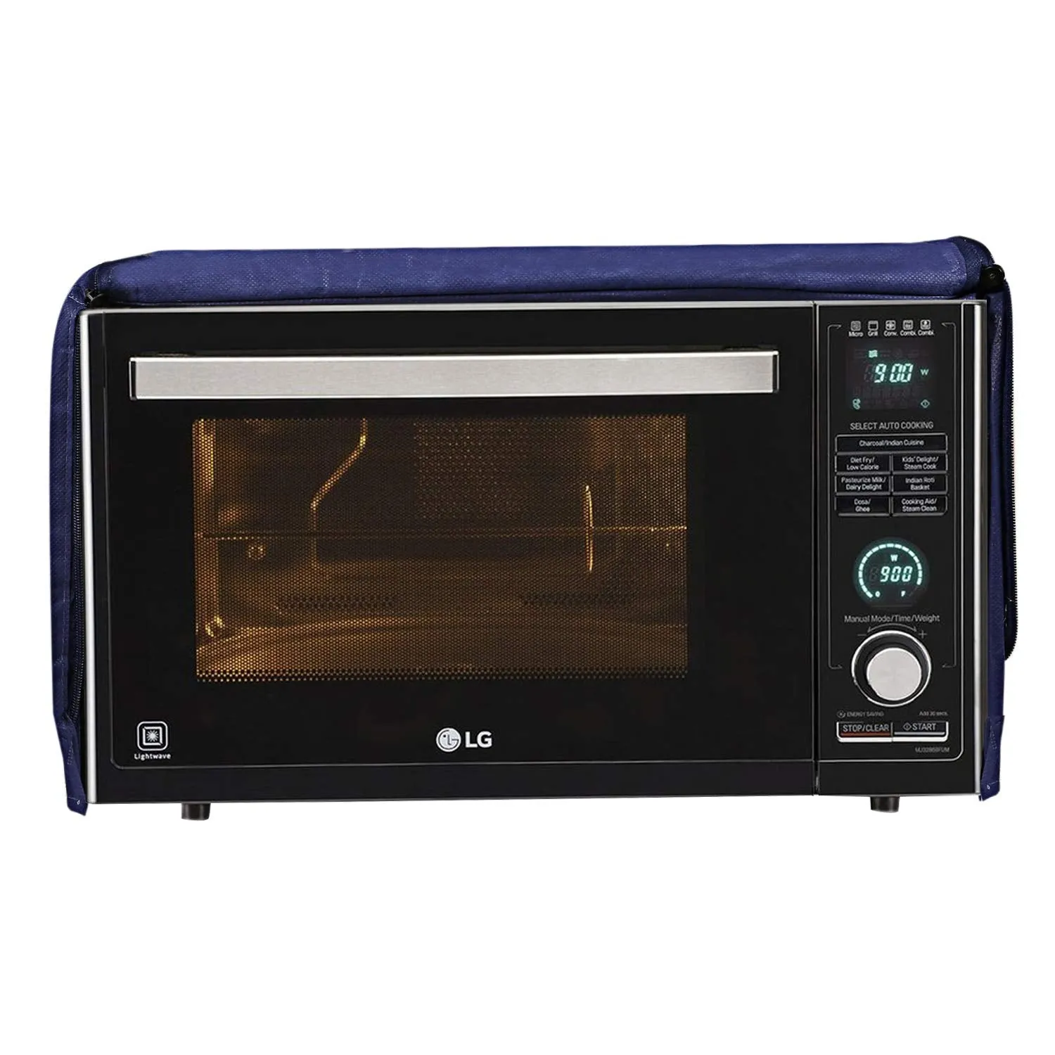 Kuber Industries PVC 1 Piece Microwave Oven Cover 20 Ltr (Blue) -CTKTC05707