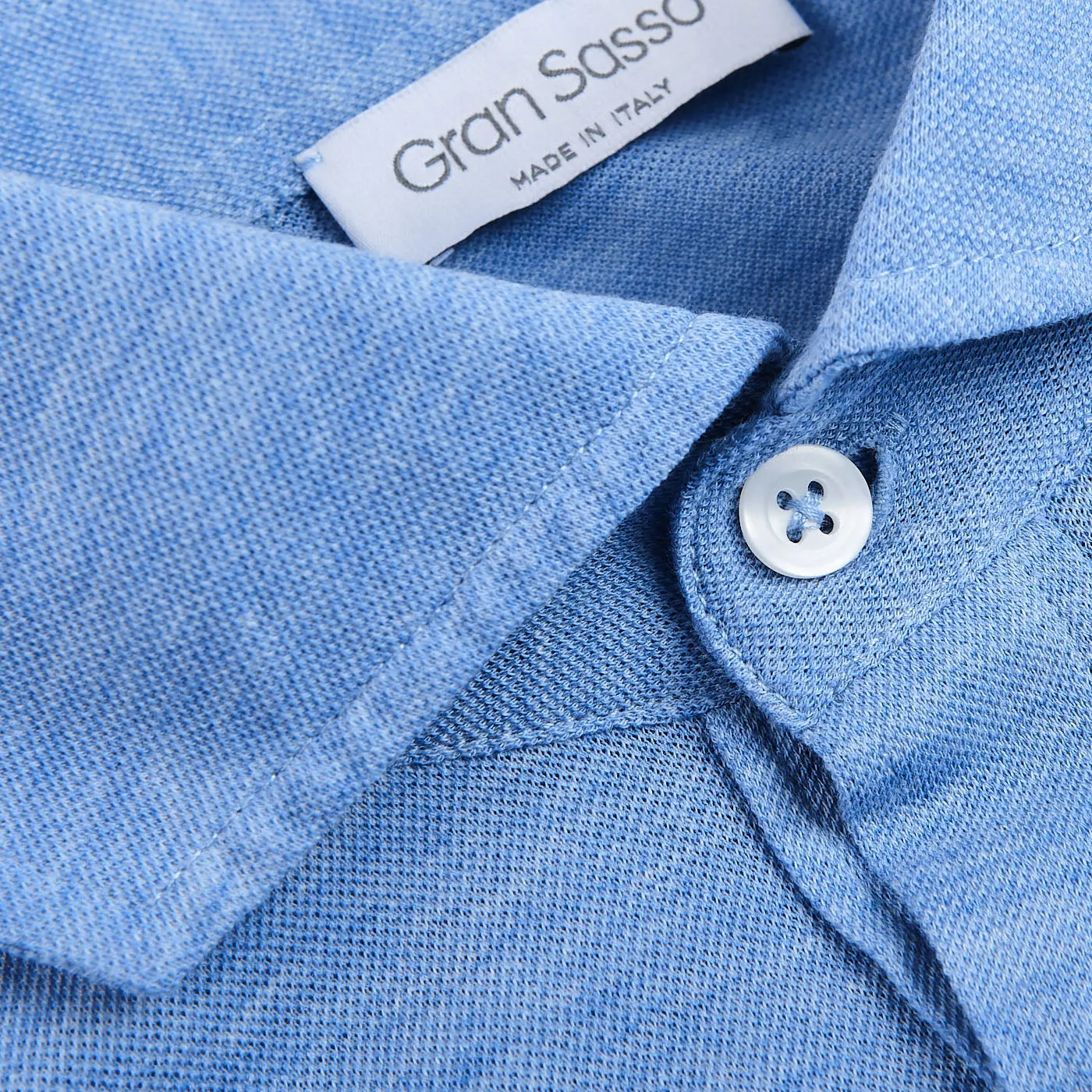 Light Blue Cotton Jersey Popover Shirt
