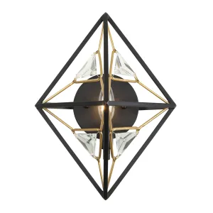Marcia 353W01MBFG 1-Light Wall Sconce - Matte Black/French Gold
