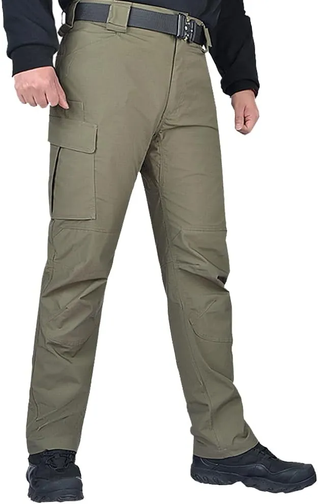 Mens Workwear Pants, Relaxed Fit, Lightweight, Moisture Wicking, Outdoor Utility Work Hiking Pants