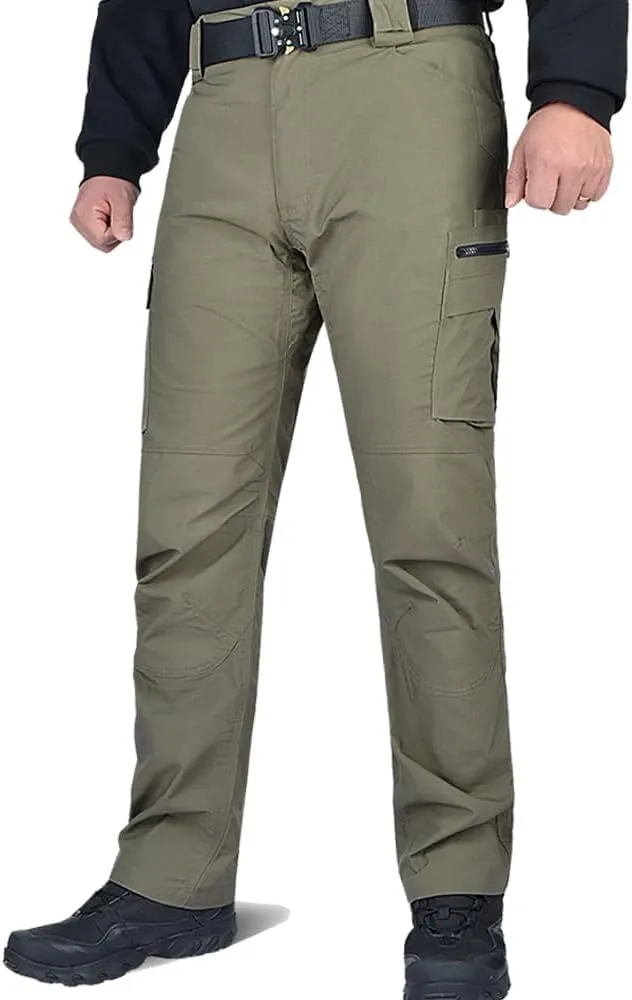 Mens Workwear Pants, Relaxed Fit, Lightweight, Moisture Wicking, Outdoor Utility Work Hiking Pants