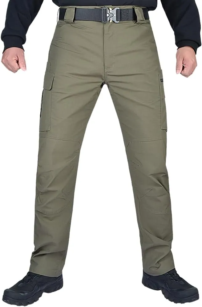Mens Workwear Pants, Relaxed Fit, Lightweight, Moisture Wicking, Outdoor Utility Work Hiking Pants