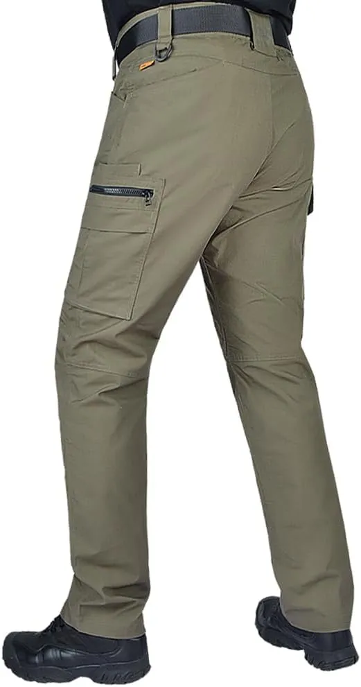 Mens Workwear Pants, Relaxed Fit, Lightweight, Moisture Wicking, Outdoor Utility Work Hiking Pants