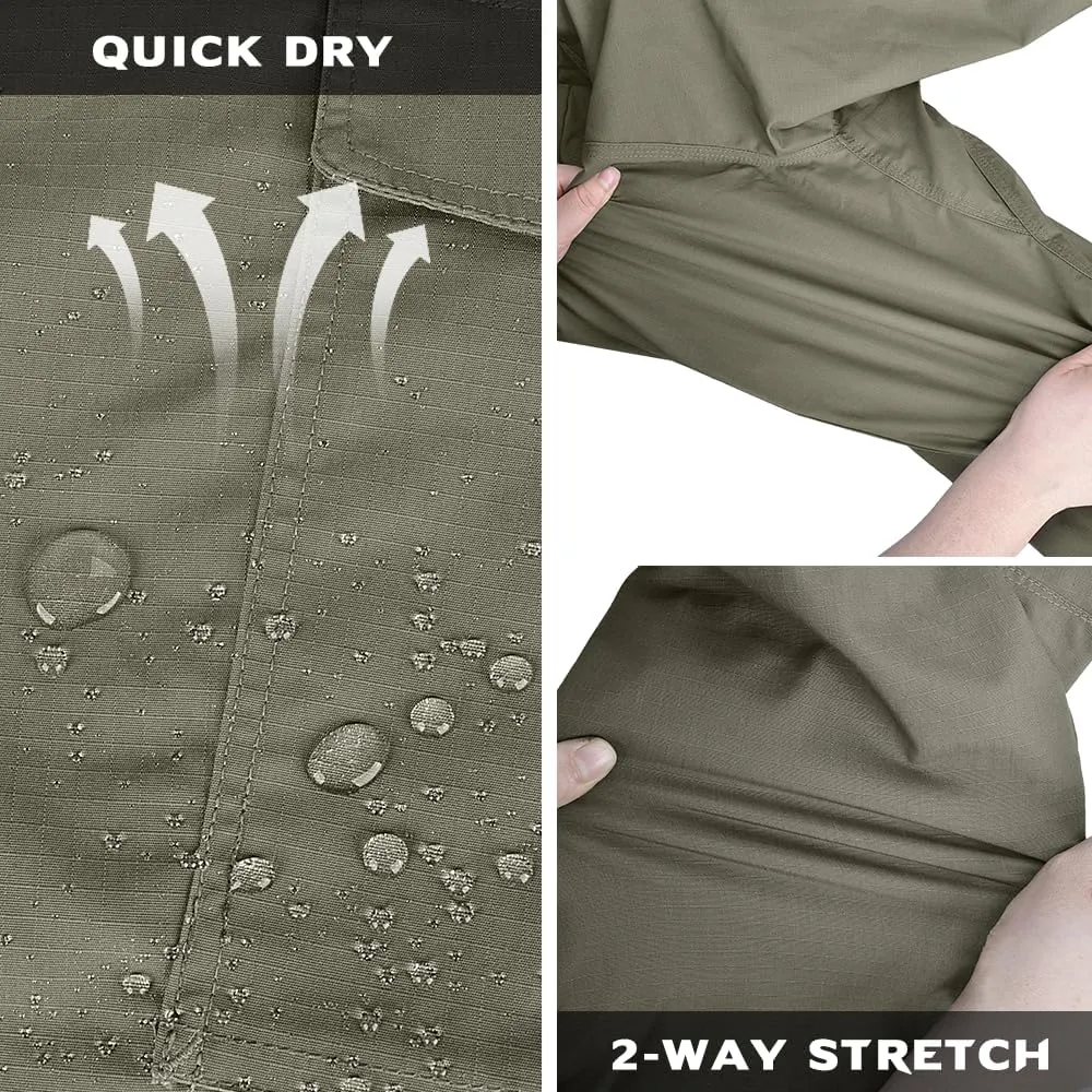 Mens Workwear Pants, Relaxed Fit, Lightweight, Moisture Wicking, Outdoor Utility Work Hiking Pants