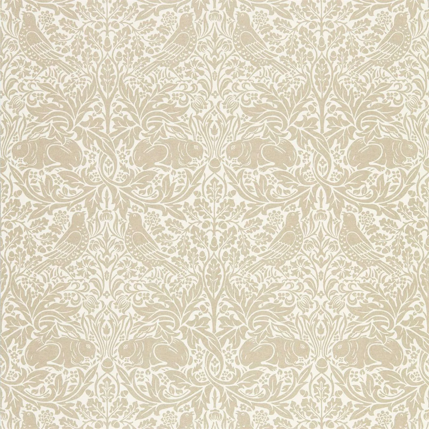 Morris & Co Pure Brer Rabbit Linen Wallpaper