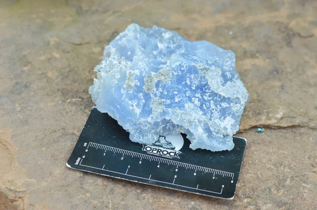 Natural Etched Blue Chalcedony Specimens x 5 From Nsanje, Malawi
