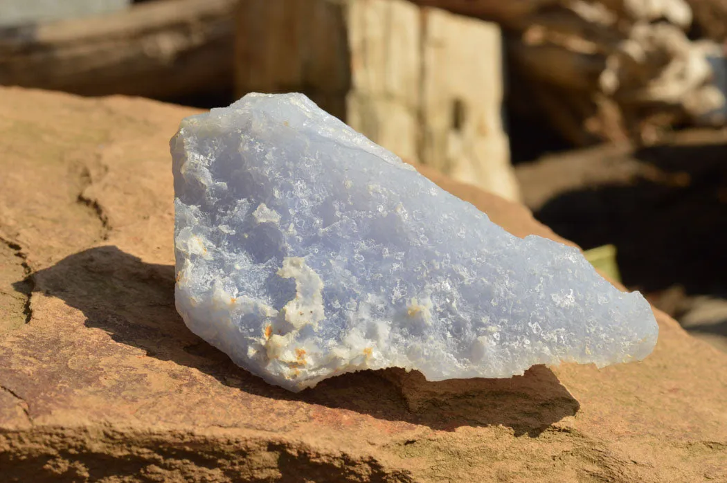 Natural Etched Blue Chalcedony Specimens x 5 From Nsanje, Malawi