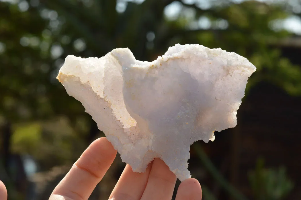 Natural Etched Blue Chalcedony Specimens x 5 From Nsanje, Malawi
