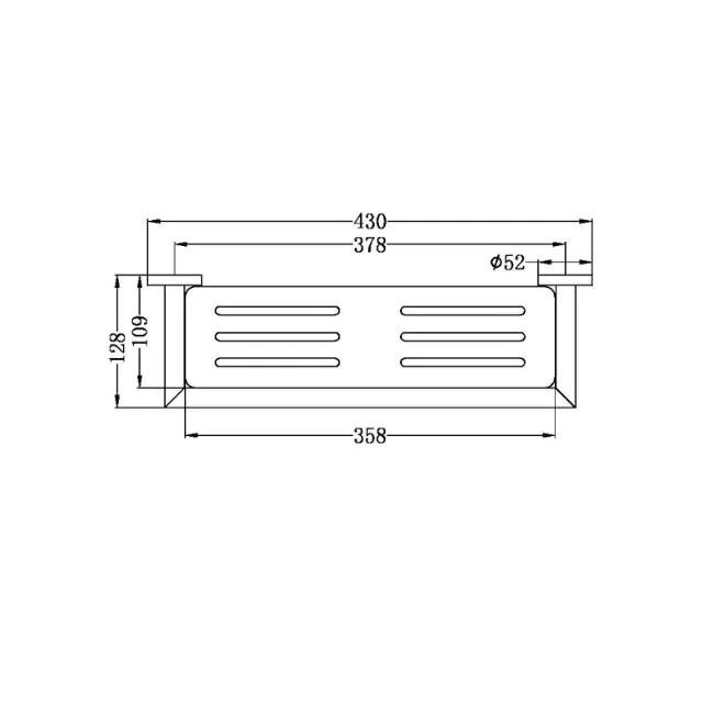 Nero Dolce Metal Shower Shelf Matte Black