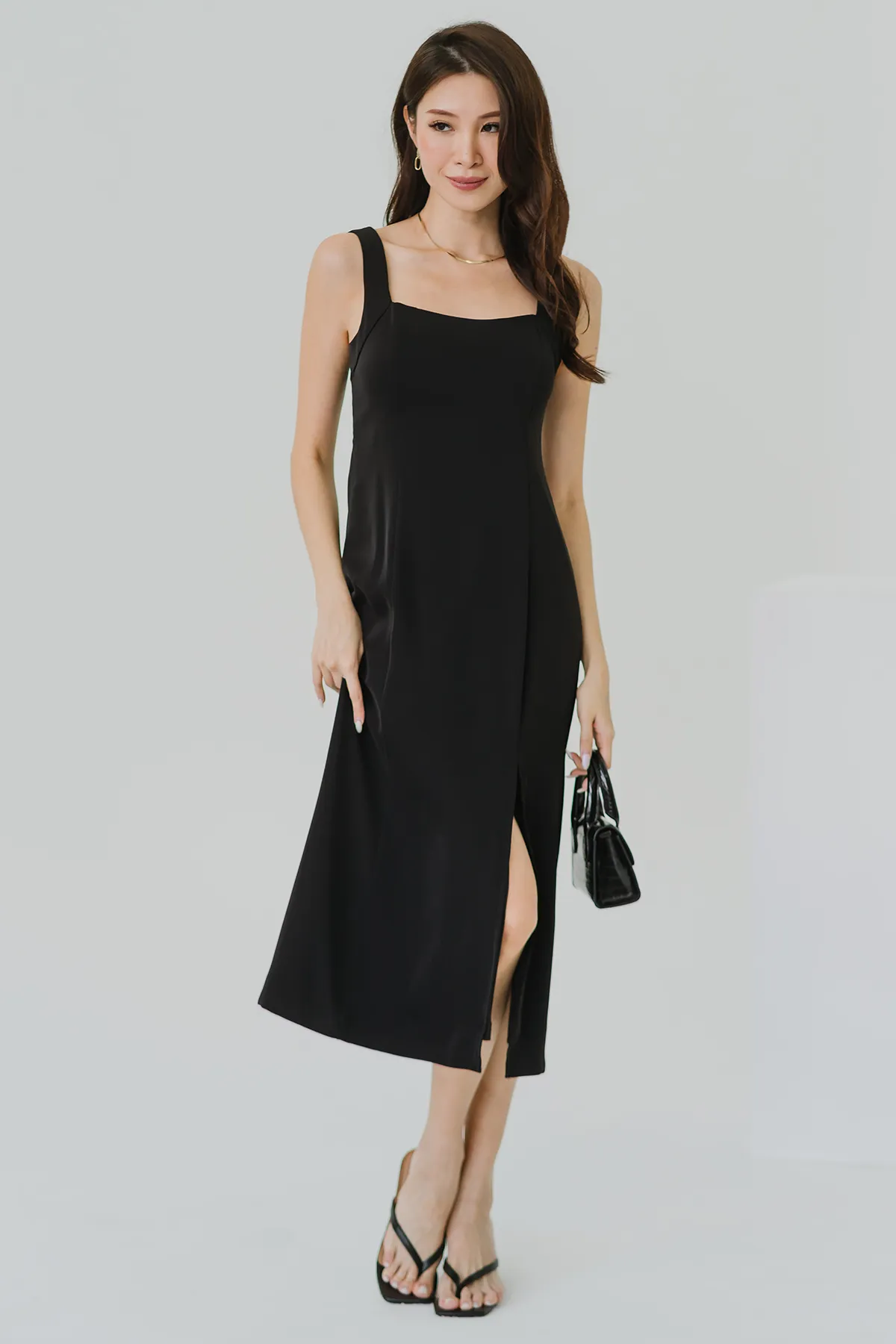 Nothing Finer Slit Dress (Black)