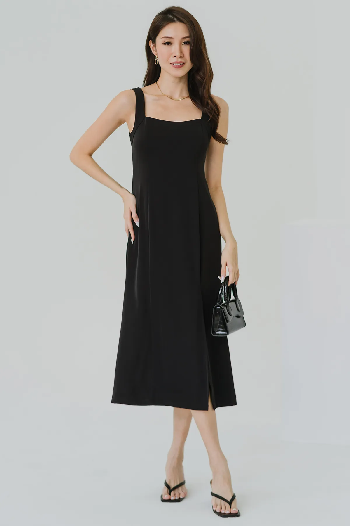 Nothing Finer Slit Dress (Black)