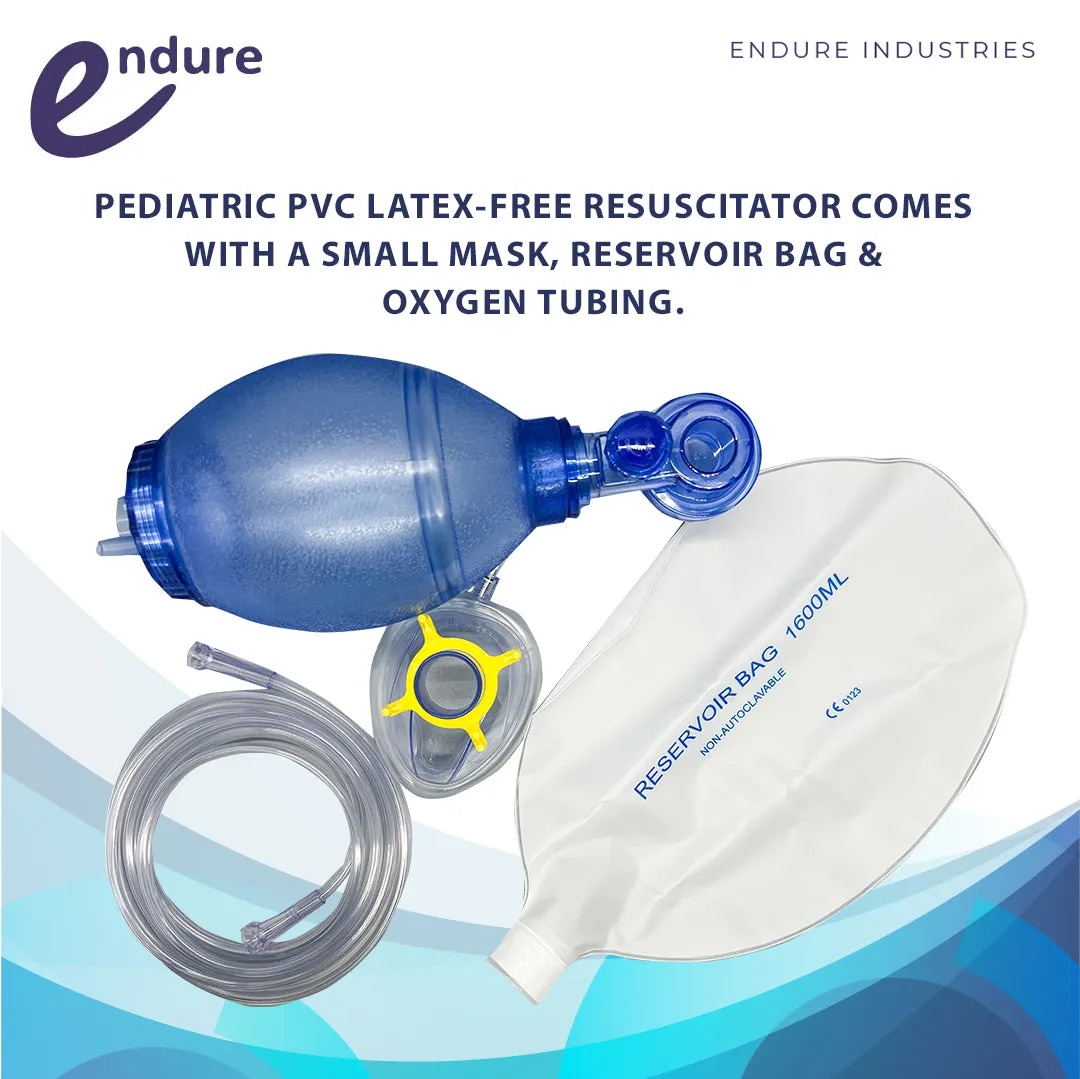 Pediatric Airway Emergency KIT, Resuscitator BVM, 4 Berman OPA   2 Sizes NPA