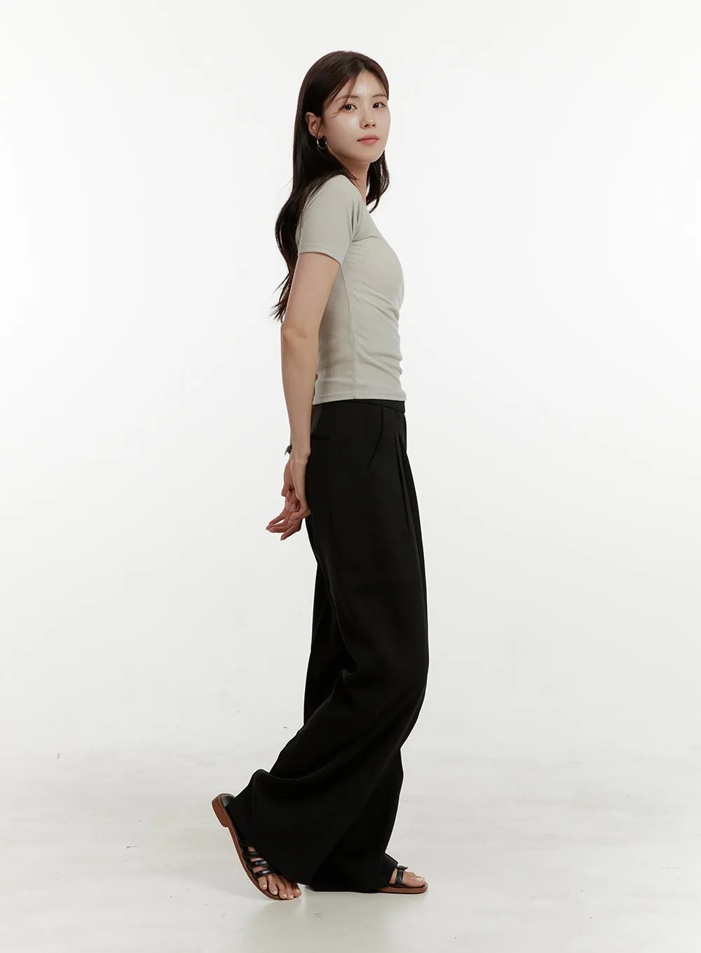 Pintuck Loose-Fit Trousers OY409