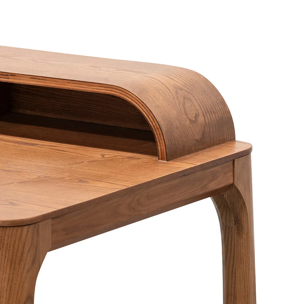 Reva Wooden Home Office Desk - Walnut