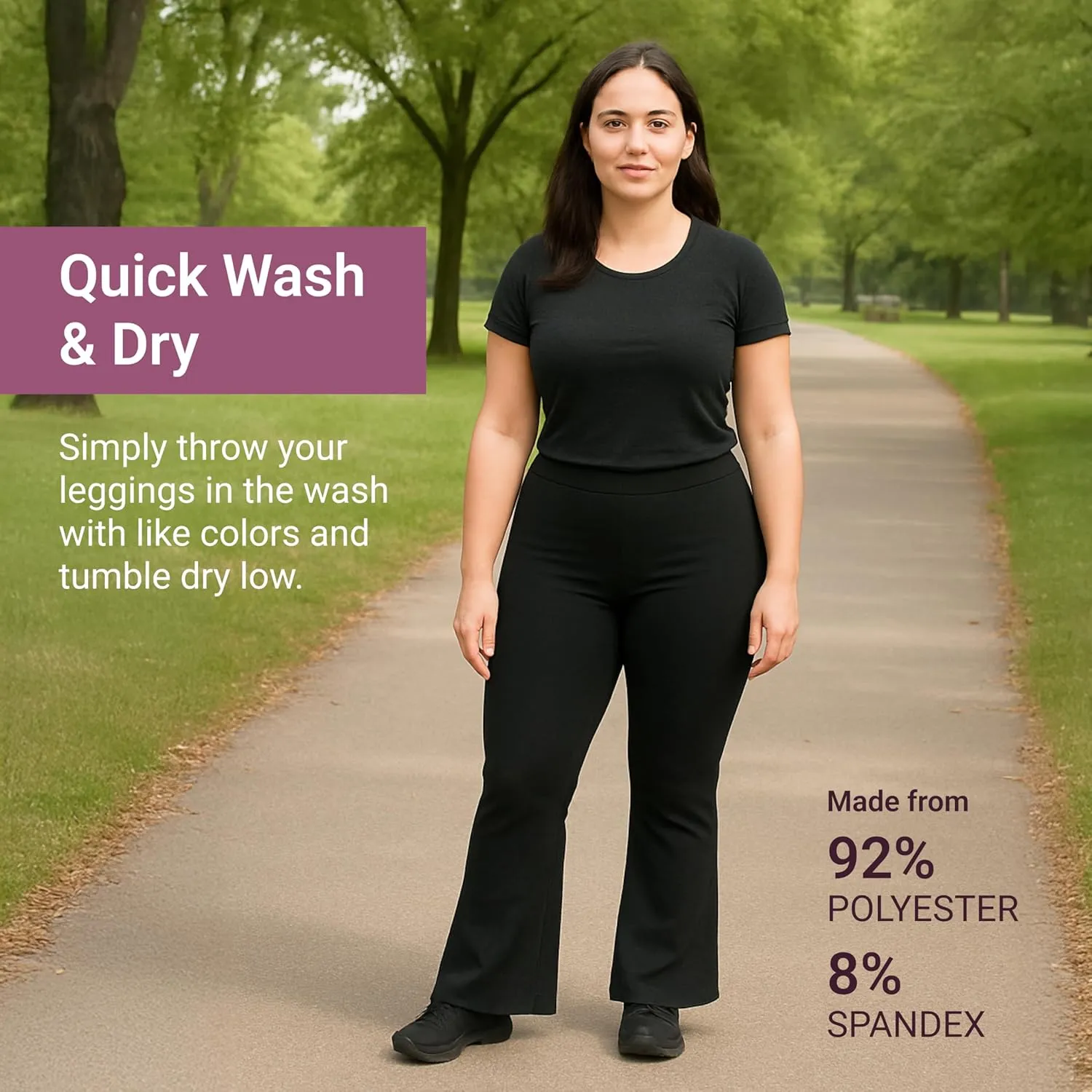 SATINA High Waisted Flare Leggings for Women - Yoga Pants for Women - Buttery Soft Bell Bottom Palazzo - Versatile Sizing