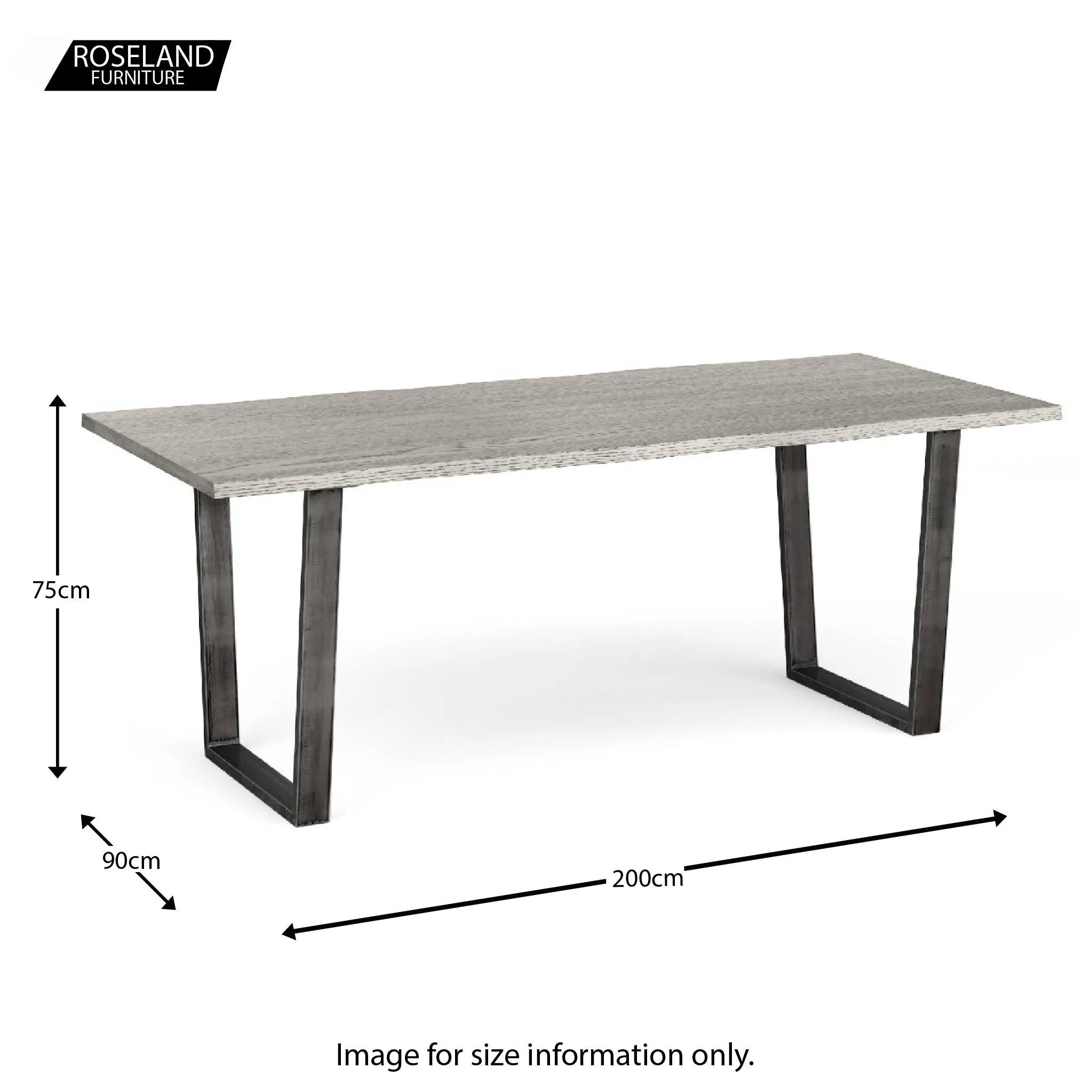 Soho Large Grey Dining Table 200cm